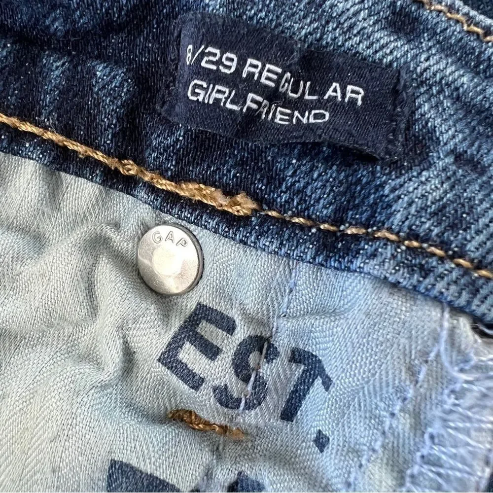 Gap denim girlfriend distressed jeans